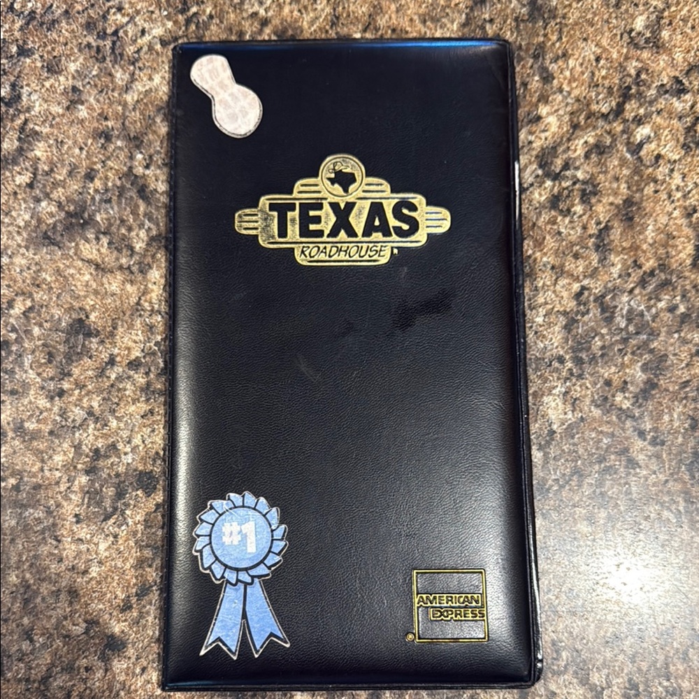 Black Leather Check Presenter